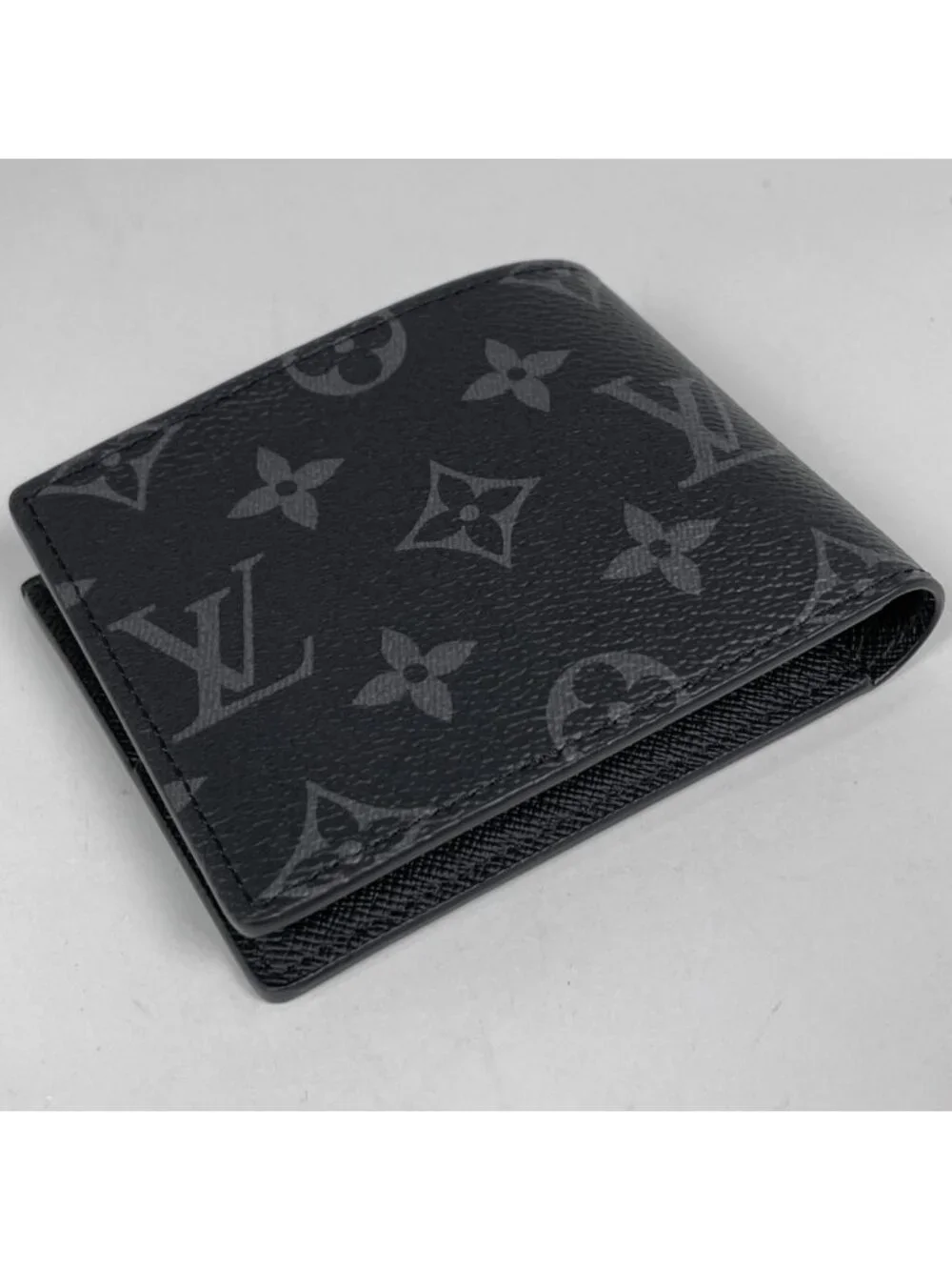 Louis Vuitton Portefeuille Calf Bifold Wallet Monogram Eclipse Noir